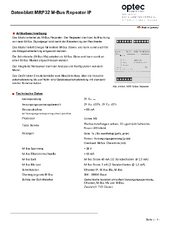 Optec M-Bus Repeater MRP32 data sheet german