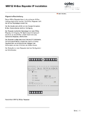 Optec M-Bus Repeater MRP32 manual german